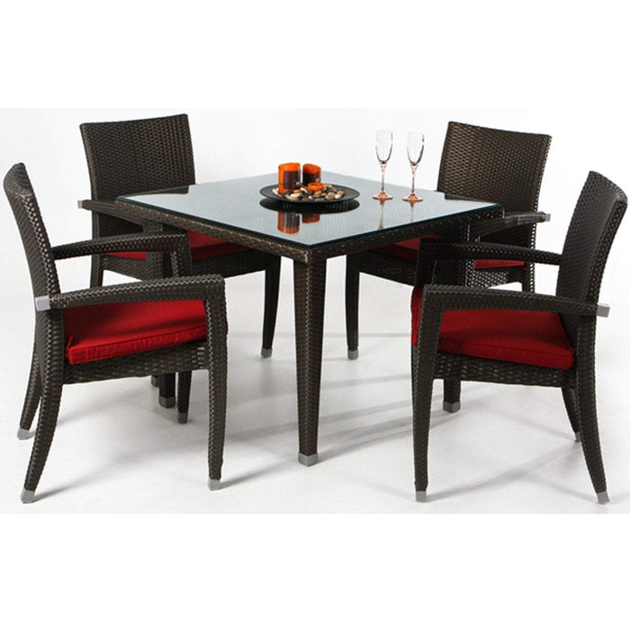 All Things Cedar All Things Cedar Rattan Patio Set Dining Sets PR35-5