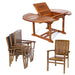 All Things Cedar All Things Cedar Teak 5 Pc Oval Stacking Set Dining Sets TE70-24