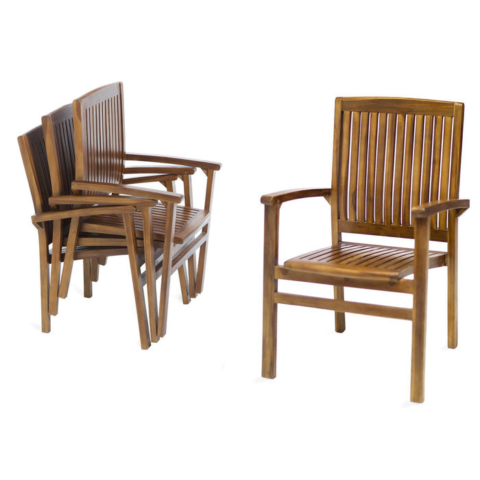 All Things Cedar All Things Cedar Teak Stacking Chair Teak Chair TD24