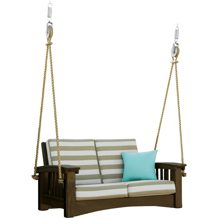 Hershy Way Hershy Way Days End Rope Porch Swing Two Seat Lounge / Unfinished Porch Swing Bed C2DE56RS-1