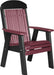 LuxCraft LuxCraft 2' Classic Highback Recycled Plastic Chair Cherrywood on Black Chair 2CPBCWB