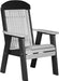 LuxCraft LuxCraft 2' Classic Highback Recycled Plastic Chair Dove Gray on Black Chair 2CPBDGB