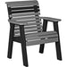 LuxCraft LuxCraft 2' Rollback Recycled Plastic Chair With Cup Holder Dove Gray on Slate Outdoor Chair 2PPBDGS