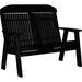 LuxCraft LuxCraft 4' Classic Highback Recycled Plastic Bench Black Outdoor Bench 4CPBBK