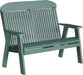 LuxCraft LuxCraft 4' Classic Highback Recycled Plastic Bench Green Outdoor Bench 4CPBG