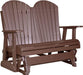 LuxCraft Chestnut Brown 4 ft. Recycled Plastic Adirondack Outdoor Glider