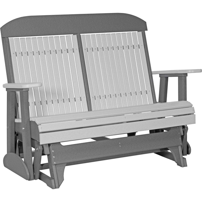 LuxCraft LuxCraft 4 ft. Recycled Plastic Highback Outdoor Glider Bench Highback Glider