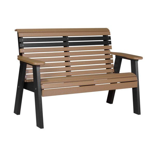 LuxCraft Luxcraft 4 Plain Bench Cedar/Black Benche 4PPB-Cedar/Black