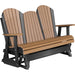 LuxCraft LuxCraft 5 ft. Recycled Plastic Adirondack Outdoor Glider Cedar On Black Adirondack Glider 5APGCB