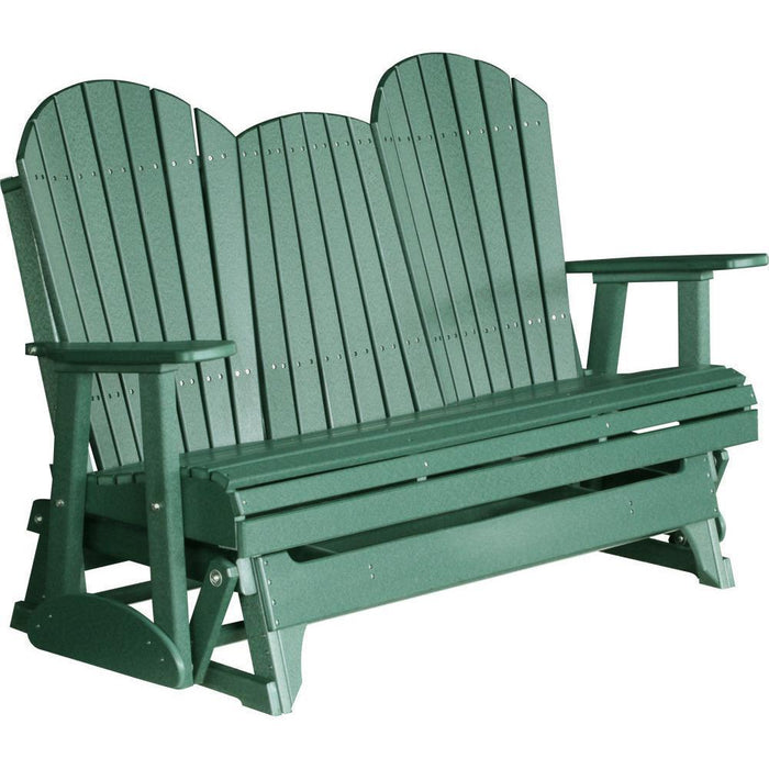 LuxCraft LuxCraft 5 ft. Recycled Plastic Adirondack Outdoor Glider Green Adirondack Glider 5APGG