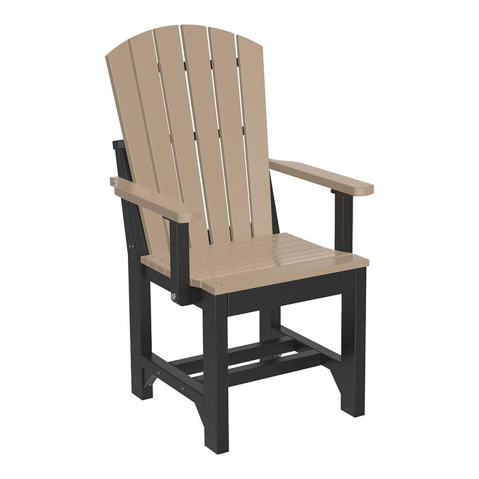 LuxCraft LuxCraft Adirondack Arm Chair Weatherwood / Black / Dining Chair AAC-WWD/BL-D