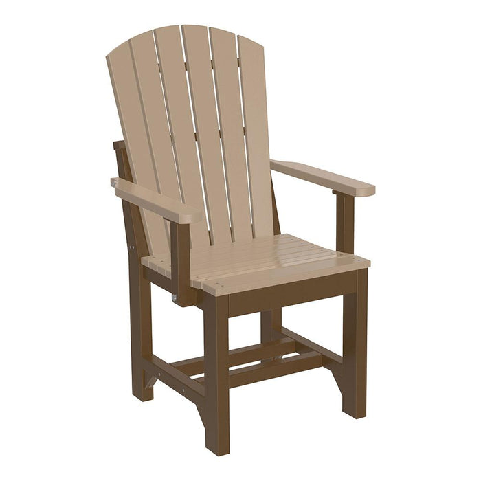 LuxCraft LuxCraft Adirondack Arm Chair Weatherwood / Chestnut Brown / Dining Chair AAC-WWD/CHBR-D