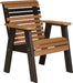 LuxCraft LuxCraft Antique Mahogany 2' Rollback Recycled Plastic Chair Antique Mahogany on Black Outdoor Chair 2PPBAMB