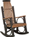 LuxCraft LuxCraft Antique Mahogany Grandpa's Recycled Plastic Rocking Chair (2 Chairs) With Cup Holder Antique Mahogany on Black Rocking Chair PGRAMB