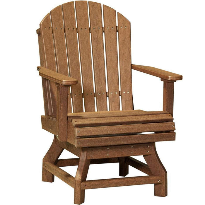 LuxCraft LuxCraft Antique Mahogany Recycled Plastic Adirondack Swivel Chair Antique Mahogany / Bar Chair Adirondack Chair PASCBAM