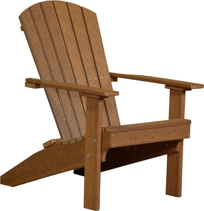 LuxCraft LuxCraft Antique Mahogany Recycled Plastic Lakeside Adirondack Chair Antique Mahogany Adirondack Deck Chair LACAM