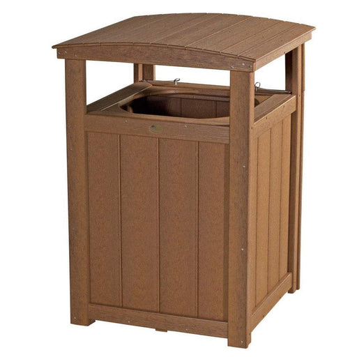 LuxCraft LuxCraft Antique Mahogany Recycled Plastic Trash Can Antique Mahogany Accessories PTCAM