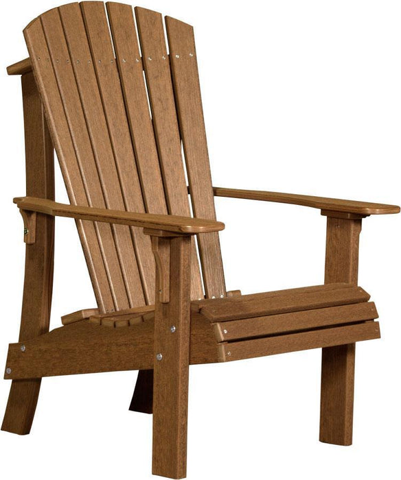 LuxCraft LuxCraft Antique Mahogany Royal Recycled Plastic Adirondack Chair Antique Mahogany Adirondack Deck Chair RACAM