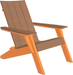 LuxCraft Luxcraft Antique Mahogany Urban Adirondack Chair Antique Mahogany on Tangerine Adirondack Deck Chair