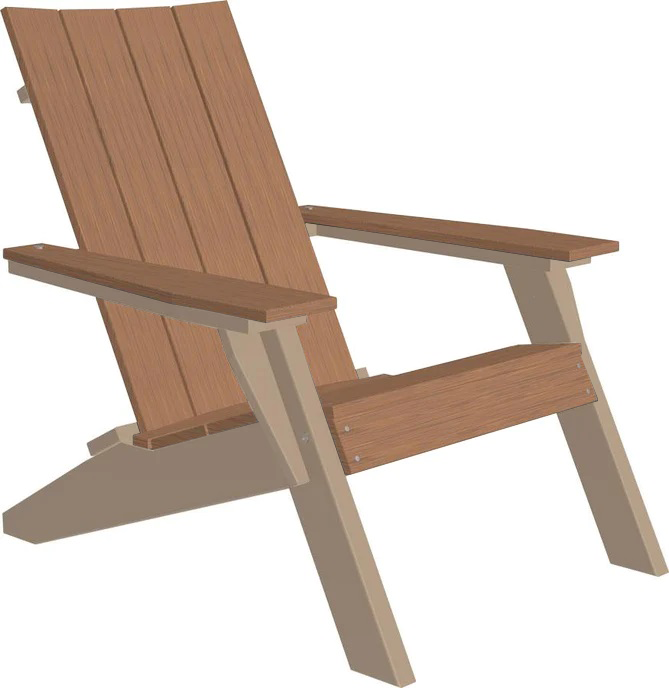 LuxCraft Luxcraft Antique Mahogany Urban Adirondack Chair Antique Mahogany on Weatherwood Adirondack Deck Chair