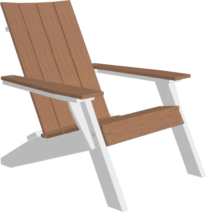 LuxCraft Luxcraft Antique Mahogany Urban Adirondack Chair Antique Mahogany on White Adirondack Deck Chair