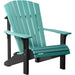 LuxCraft LuxCraft Aruba Blue Deluxe Recycled Plastic Adirondack Chair Aruba Blue On Black Adirondack Deck Chair PDACABB