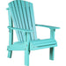 LuxCraft LuxCraft Aruba Blue Royal Recycled Plastic Adirondack Chair Aruba Blue Adirondack Deck Chair RACAB