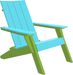 LuxCraft Luxcraft Aruba Blue urban adirondack chair Aruba Blue on Lime Green Adirondack Chair