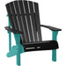 LuxCraft LuxCraft Black Deluxe Recycled Plastic Adirondack Chair With Cup Holder Adirondack Deck Chair