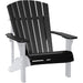 LuxCraft LuxCraft Black Deluxe Recycled Plastic Adirondack Chair With Cup Holder Black Adirondack Deck Chair PDACBK