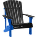 LuxCraft LuxCraft Black Deluxe Recycled Plastic Adirondack Chair With Cup Holder Black Adirondack Deck Chair PDACBK