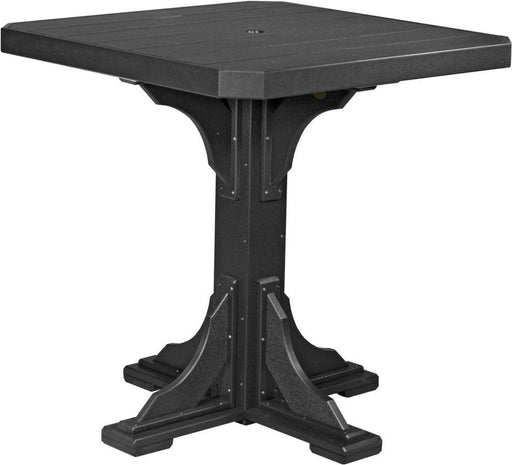 LuxCraft LuxCraft Black Recycled Plastic 41" Square Table Black / Bar Tables P41STBBK