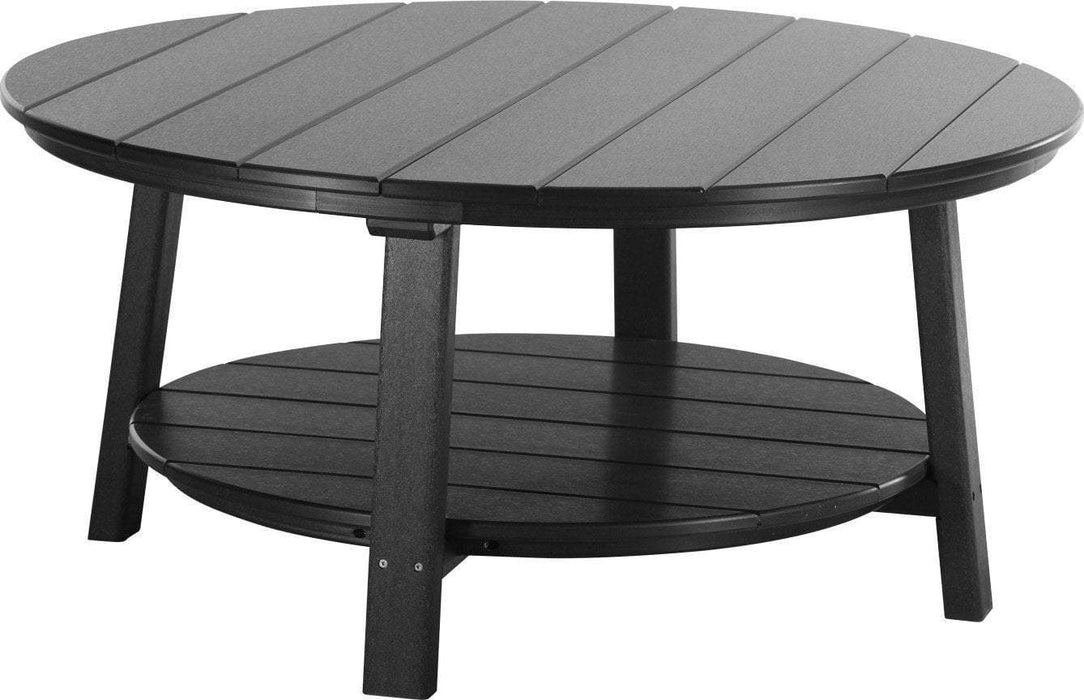 LuxCraft LuxCraft Black Recycled Plastic Deluxe Conversation Table Black Conversation Table PDCTBK