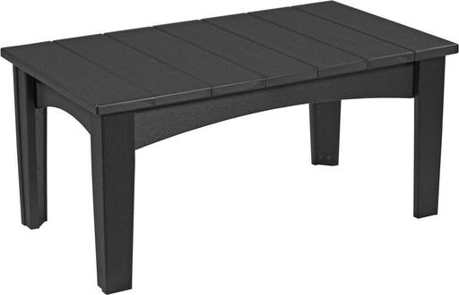 LuxCraft LuxCraft Black Recycled Plastic Island Coffee Table Black Accessories ICTBK