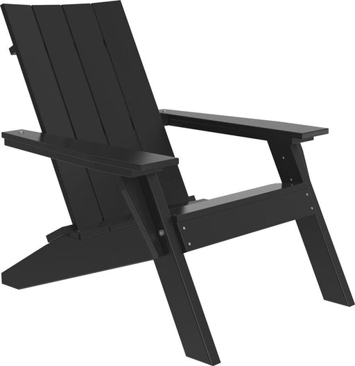 LuxCraft Luxcraft Black Urban Adirondack Chair Black Adirondack Deck Chair UACBK