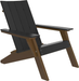 LuxCraft Luxcraft Black Urban Adirondack Chair Black on Chestnut Brown Adirondack Deck Chair