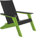 LuxCraft Luxcraft Black Urban Adirondack Chair Black on Lime Green Adirondack Deck Chair