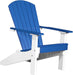 LuxCraft LuxCraft Blue Recycled Plastic Lakeside Adirondack Chair Blue on White Adirondack Deck Chair LACBW