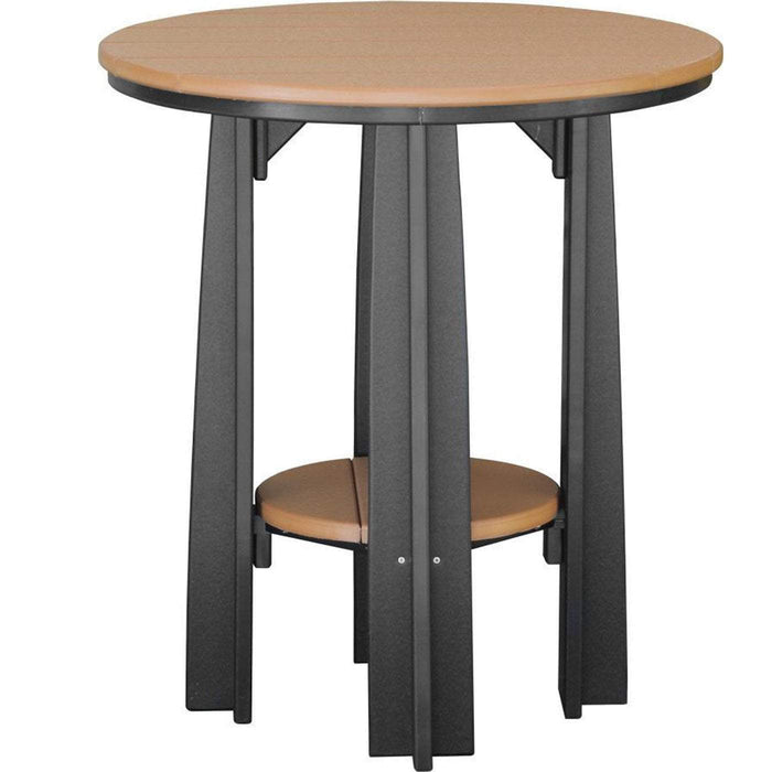 LuxCraft LuxCraft Cedar Recycled Plastic 36" Balcony Table Cedar On Black Tables PBATCB