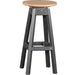 LuxCraft LuxCraft Cedar Recycled Plastic Bar Stool Cedar On Black Stool PBSCB