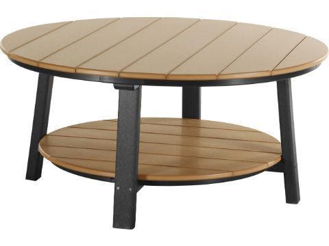 LuxCraft LuxCraft Cedar Recycled Plastic Deluxe Conversation Table Cedar on Black Conversation Table PDCTCB