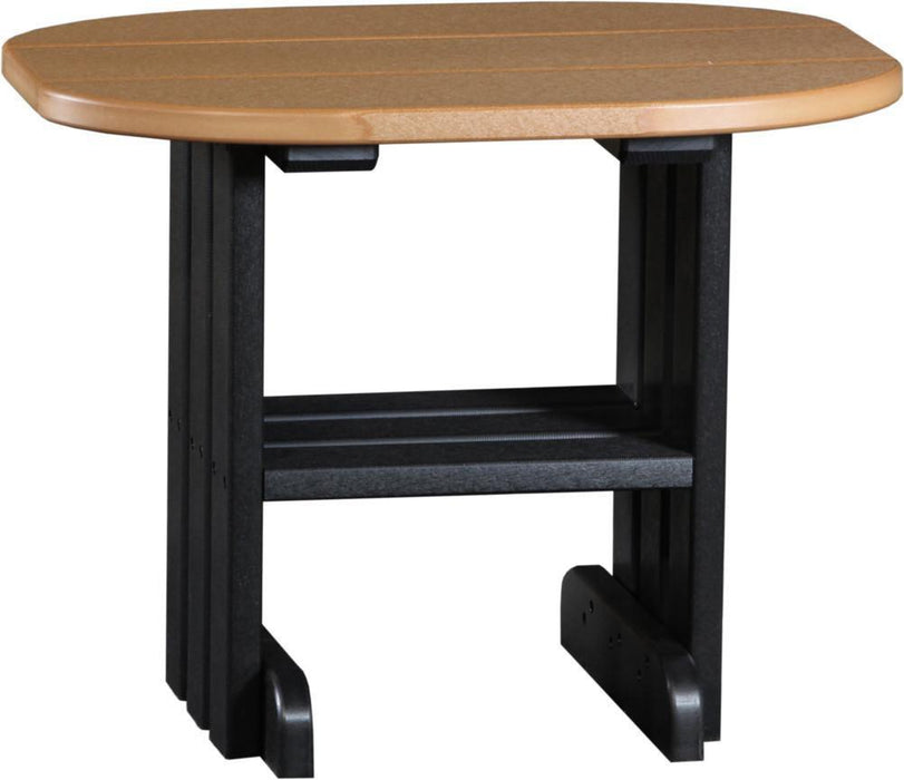 LuxCraft LuxCraft Cedar Recycled Plastic End Table Cedar on Black Accessories PETCB