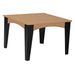 LuxCraft LuxCraft Cedar Recycled Plastic Island Dining Table Cedar On Black Tables IDT44SCB