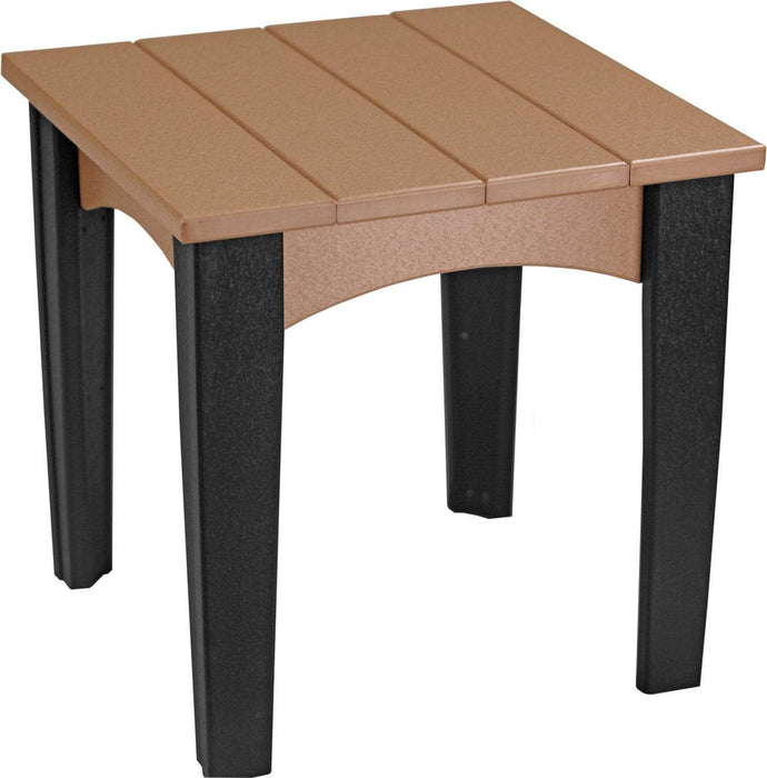 LuxCraft LuxCraft Cedar Recycled Plastic Island End Table Cedar on Black Accessories IETCB