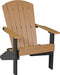 LuxCraft LuxCraft Cedar Recycled Plastic Lakeside Adirondack Chair Cedar on Black Adirondack Deck Chair LACCB