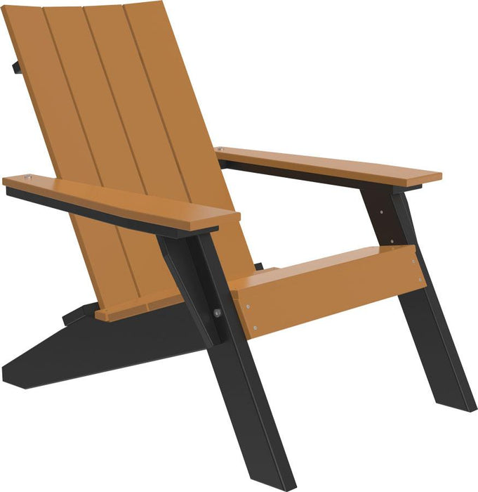 LuxCraft Luxcraft Cedar Urban Adirondack Chair Cedar on Black Adirondack Deck Chair UACCB