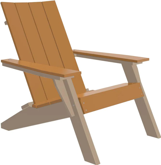 LuxCraft Luxcraft Cedar Urban Adirondack Chair Cedar on Black Adirondack Deck Chair UACCB