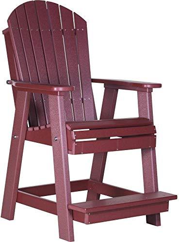 LuxCraft LuxCraft Cherry Recycled Plastic Adirondack Balcony Chair Cherry Adirondack Chair PABCCW