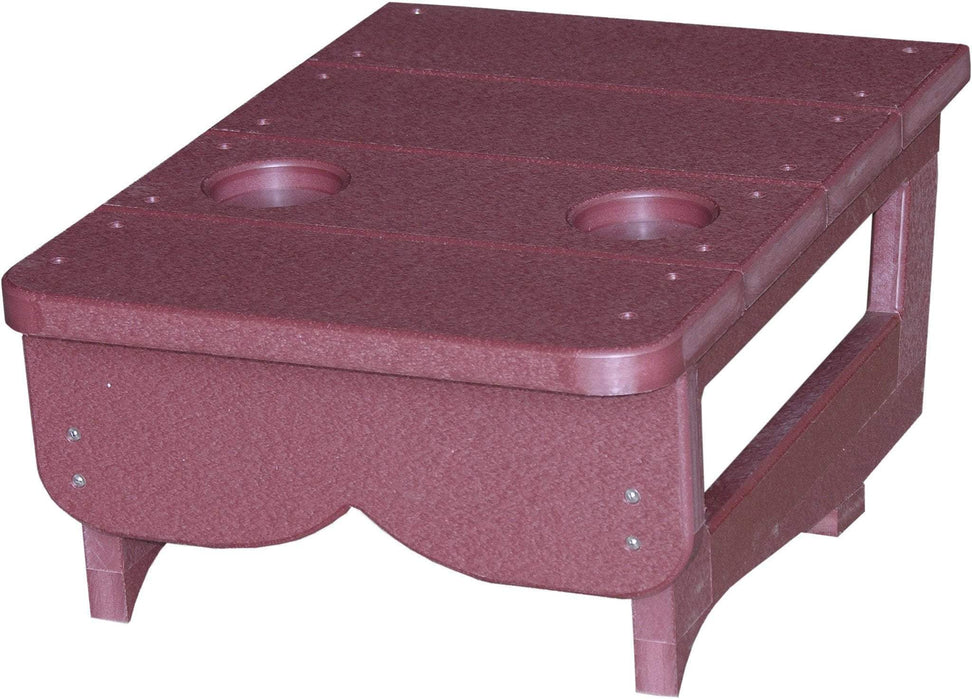 LuxCraft LuxCraft Cherry Recycled Plastic Center Table Cupholder With Cup Holder Cherry Accessories PCTACW