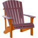 LuxCraft LuxCraft Cherry wood Deluxe Recycled Plastic Adirondack Chair Cherry Wood on Tangerine Adirondack Deck Chair PDACCWT-CH